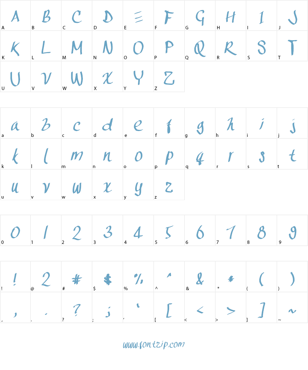 Tommy's Font Character